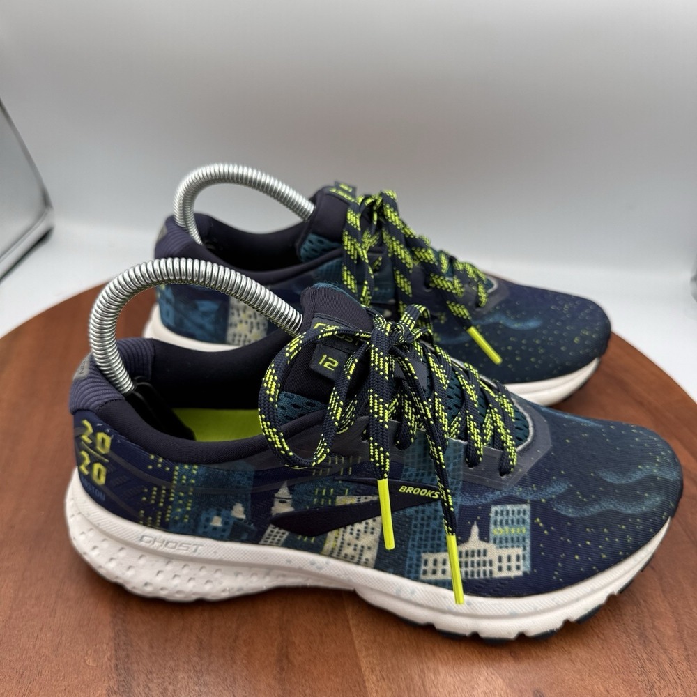 Brooks Ghost 12 Running Shoes Sneakers Skyline Boston Marathon 2020 Women's 7
